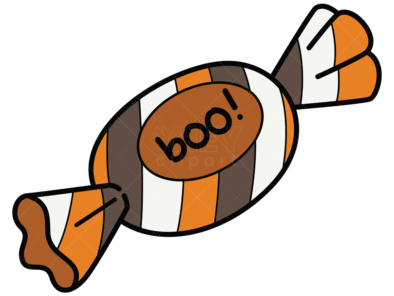 Royalty-free vector illustration of a halloween boo candy.