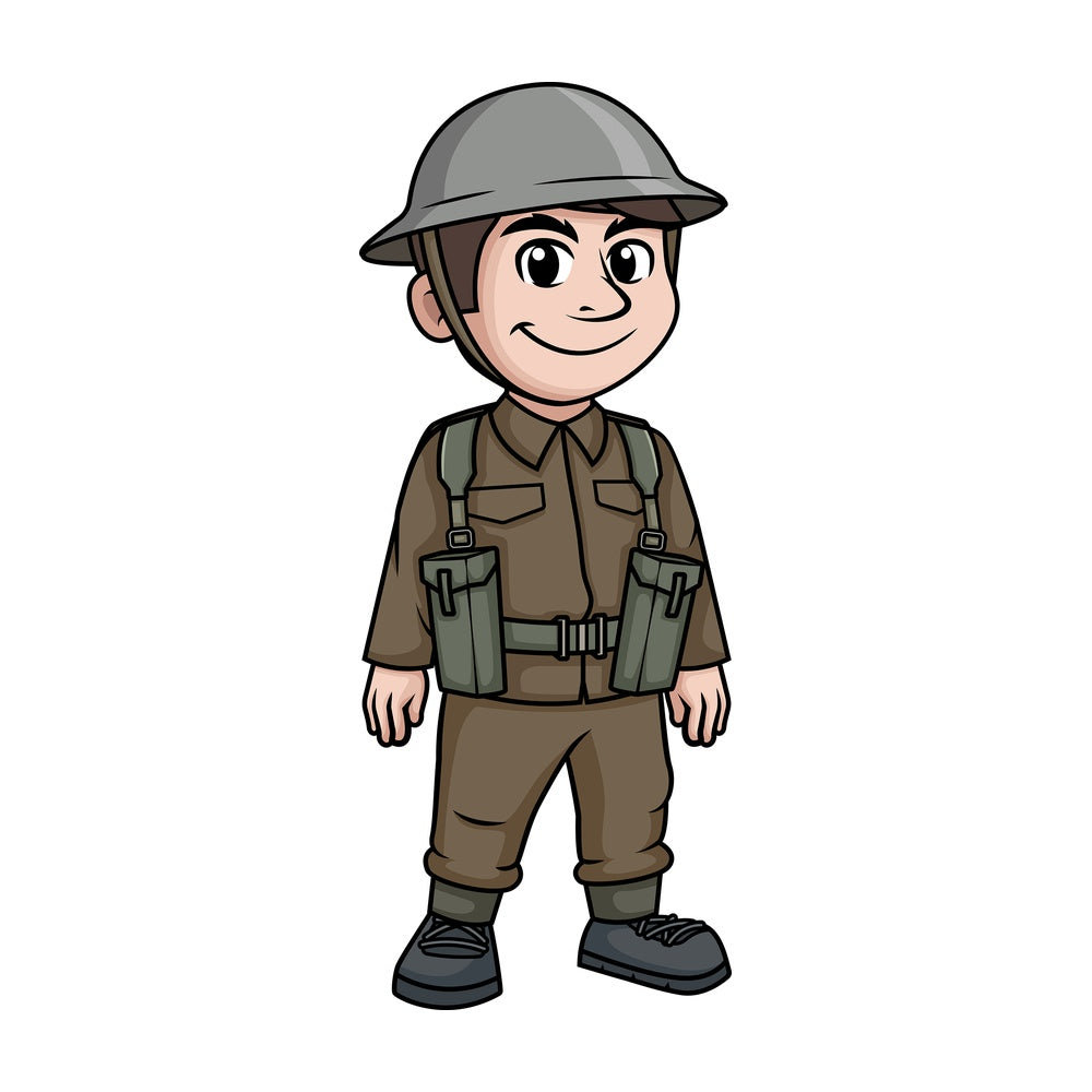World War 1 British soldier. PNG - JPG and vector EPS (infinitely scalable).