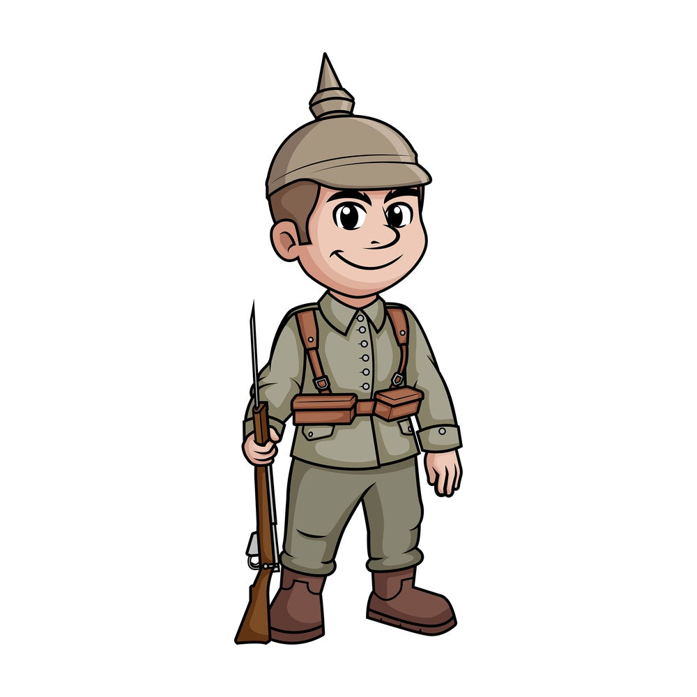 World War 1 German soldier. PNG - JPG and vector EPS (infinitely scalable).