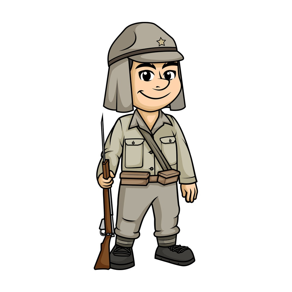 World War 2 Japanese soldier. PNG - JPG and vector EPS (infinitely scalable).
