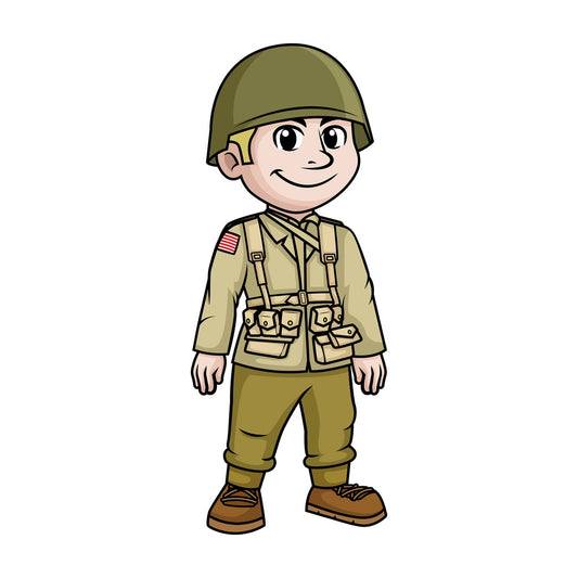 World War 2 American soldier. PNG - JPG and vector EPS (infinitely scalable).