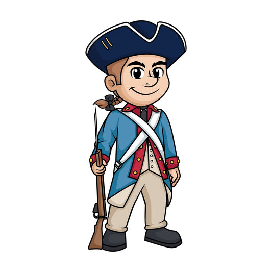 Revolutionary war american soldier. PNG - JPG and vector EPS (infinitely scalable).