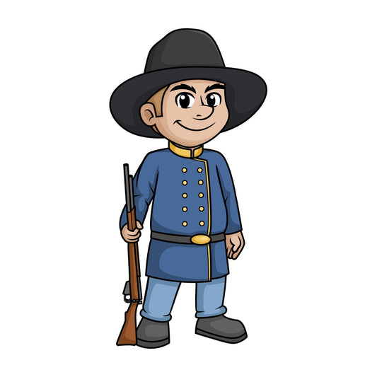 American civil war confederate soldier. PNG - JPG and vector EPS (infinitely scalable).