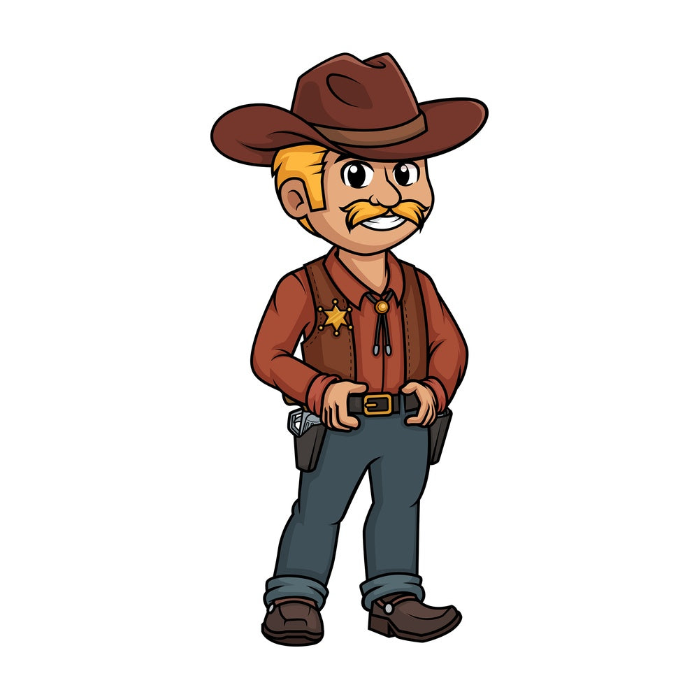 Wild west sheriff. PNG - JPG and vector EPS (infinitely scalable).