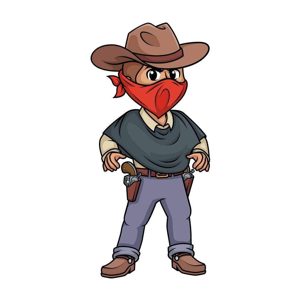 Wild west gunslinger. PNG - JPG and vector EPS (infinitely scalable).