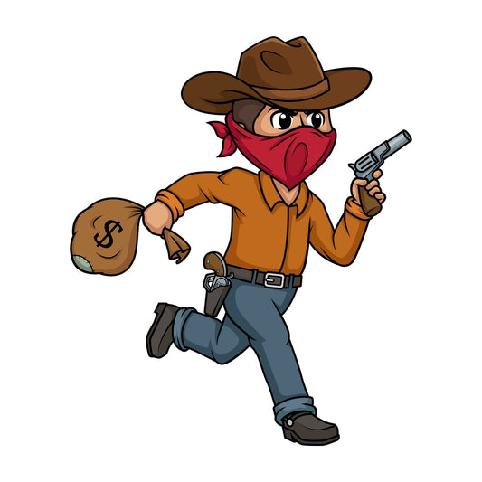 Wild west outlaw robber. PNG - JPG and vector EPS (infinitely scalable).