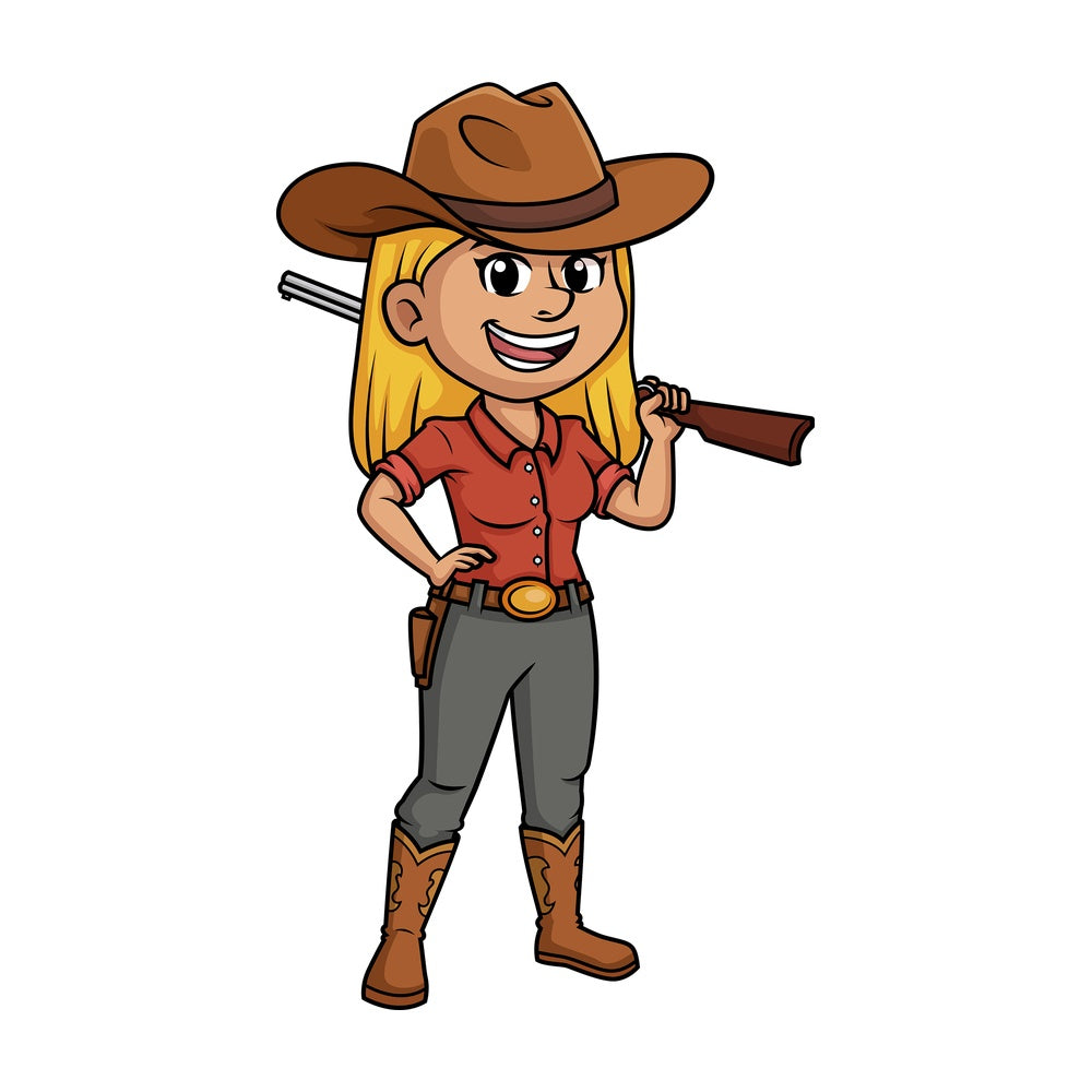 Wild west cowgirl. PNG - JPG and vector EPS (infinitely scalable).