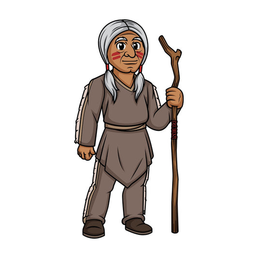 Old native american indian man. PNG - JPG and vector EPS (infinitely scalable).