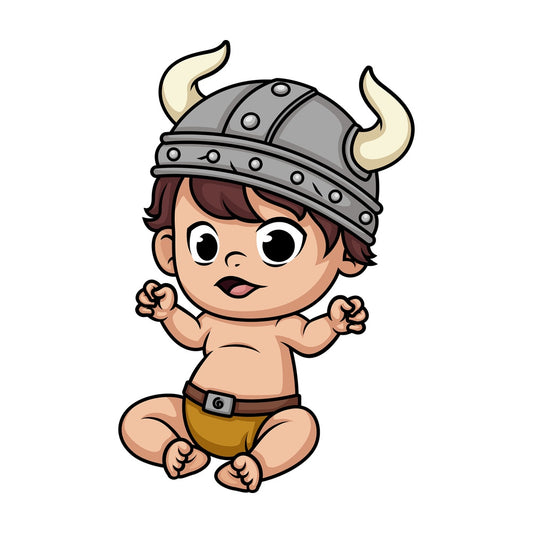 Baby viking. PNG - JPG and vector EPS (infinitely scalable). Image isolated on transparent background.