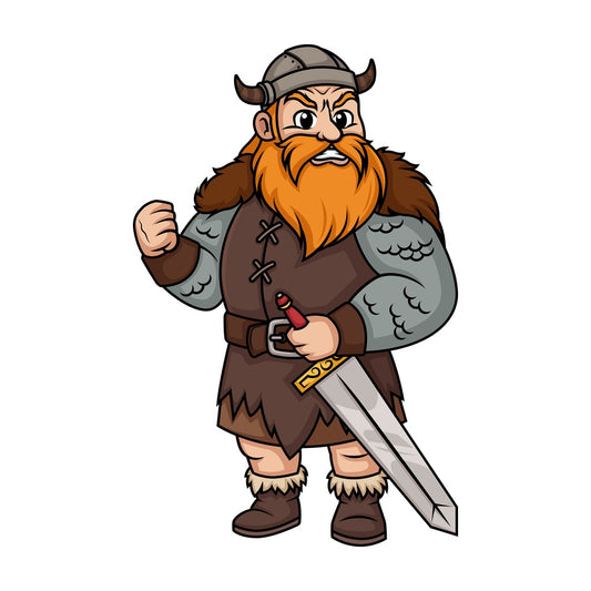 Angry viking. PNG - JPG and vector EPS (infinitely scalable). Image isolated on transparent background.