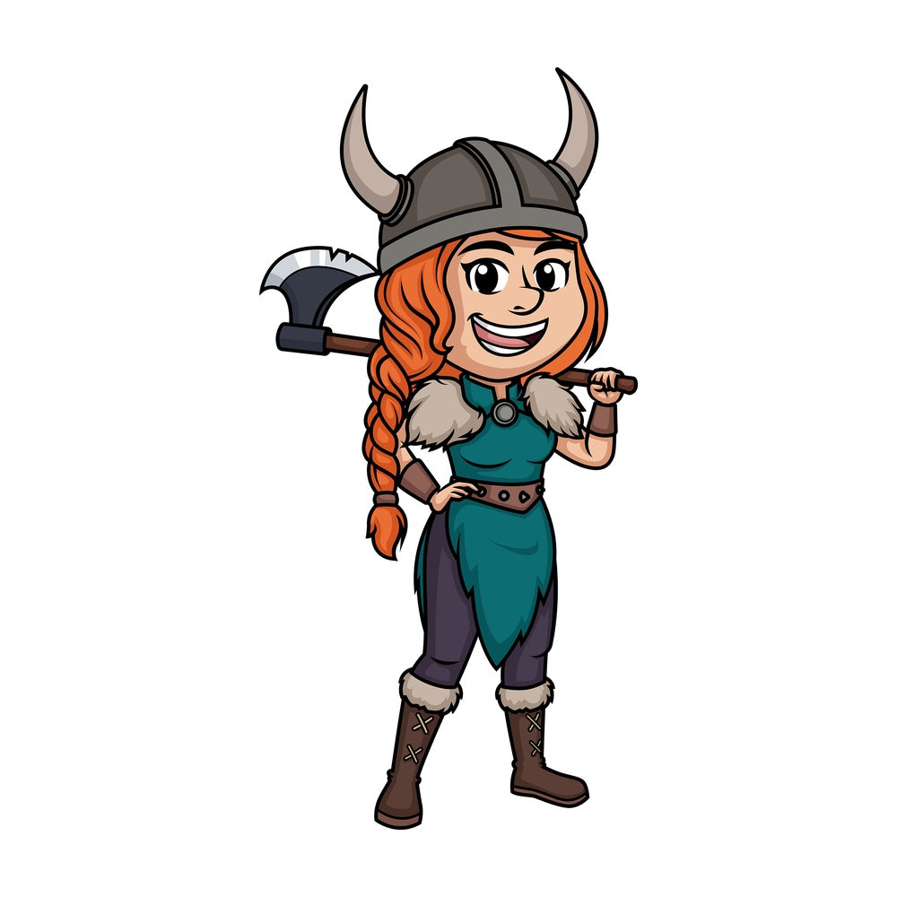Viking woman. PNG - JPG and vector EPS (infinitely scalable). Image isolated on transparent background.