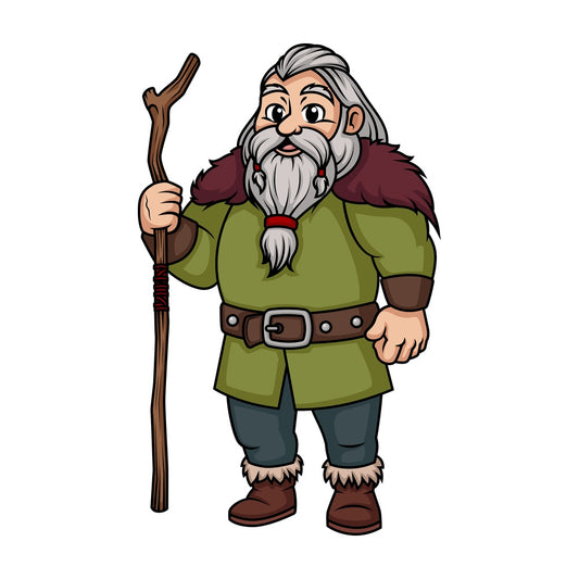 Old viking. PNG - JPG and vector EPS (infinitely scalable). Image isolated on transparent background.