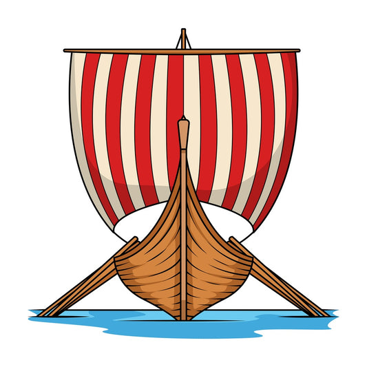 Viking Longboat Front View