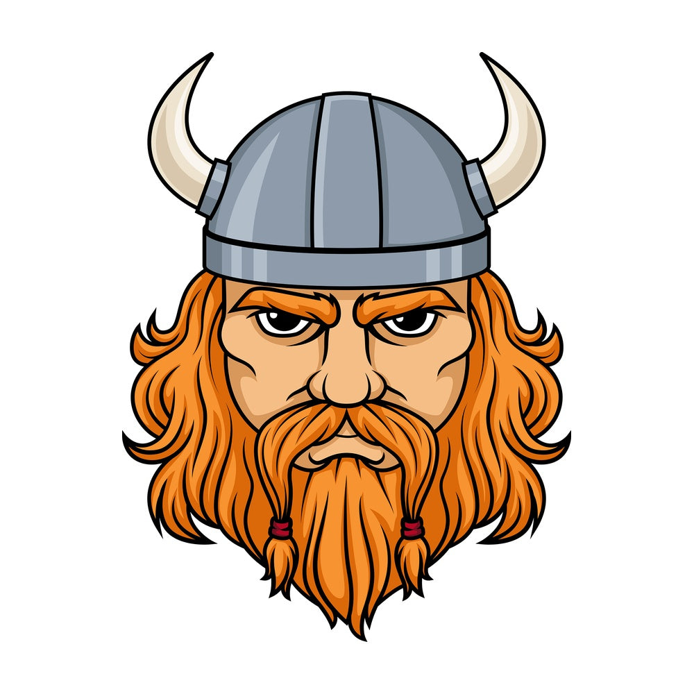 Viking face. PNG - JPG and vector EPS (infinitely scalable). Image isolated on transparent background.