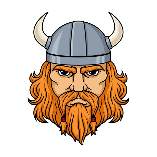 Viking face. PNG - JPG and vector EPS (infinitely scalable). Image isolated on transparent background.