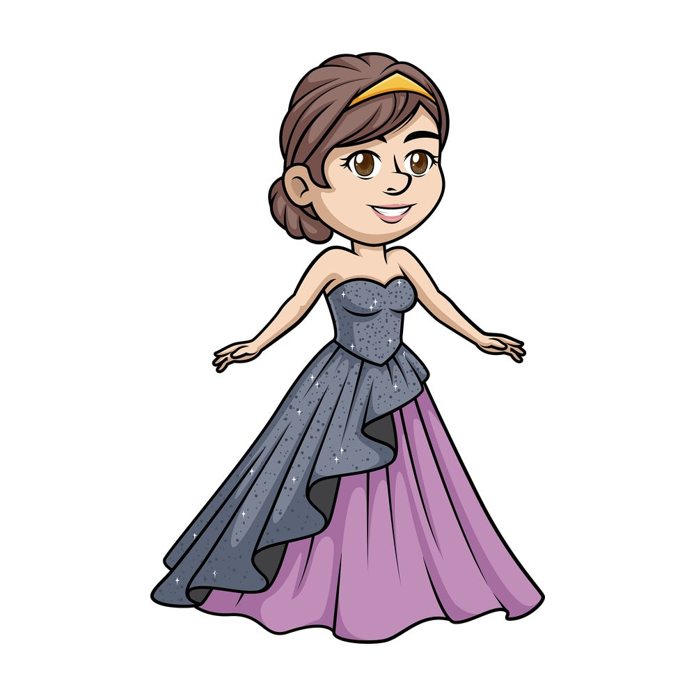Noble princess. PNG - JPG and vector EPS (infinitely scalable).