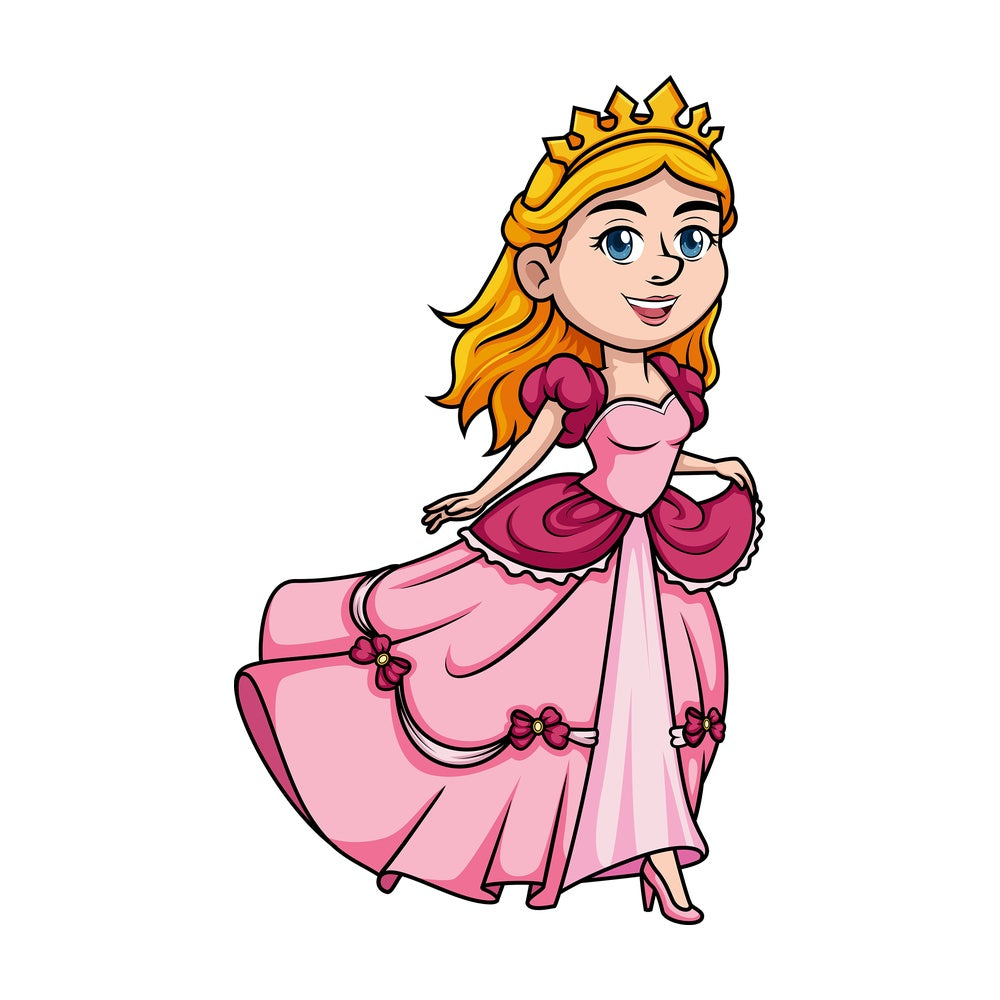 Running princess. PNG - JPG and vector EPS (infinitely scalable). Image isolated on transparent background.