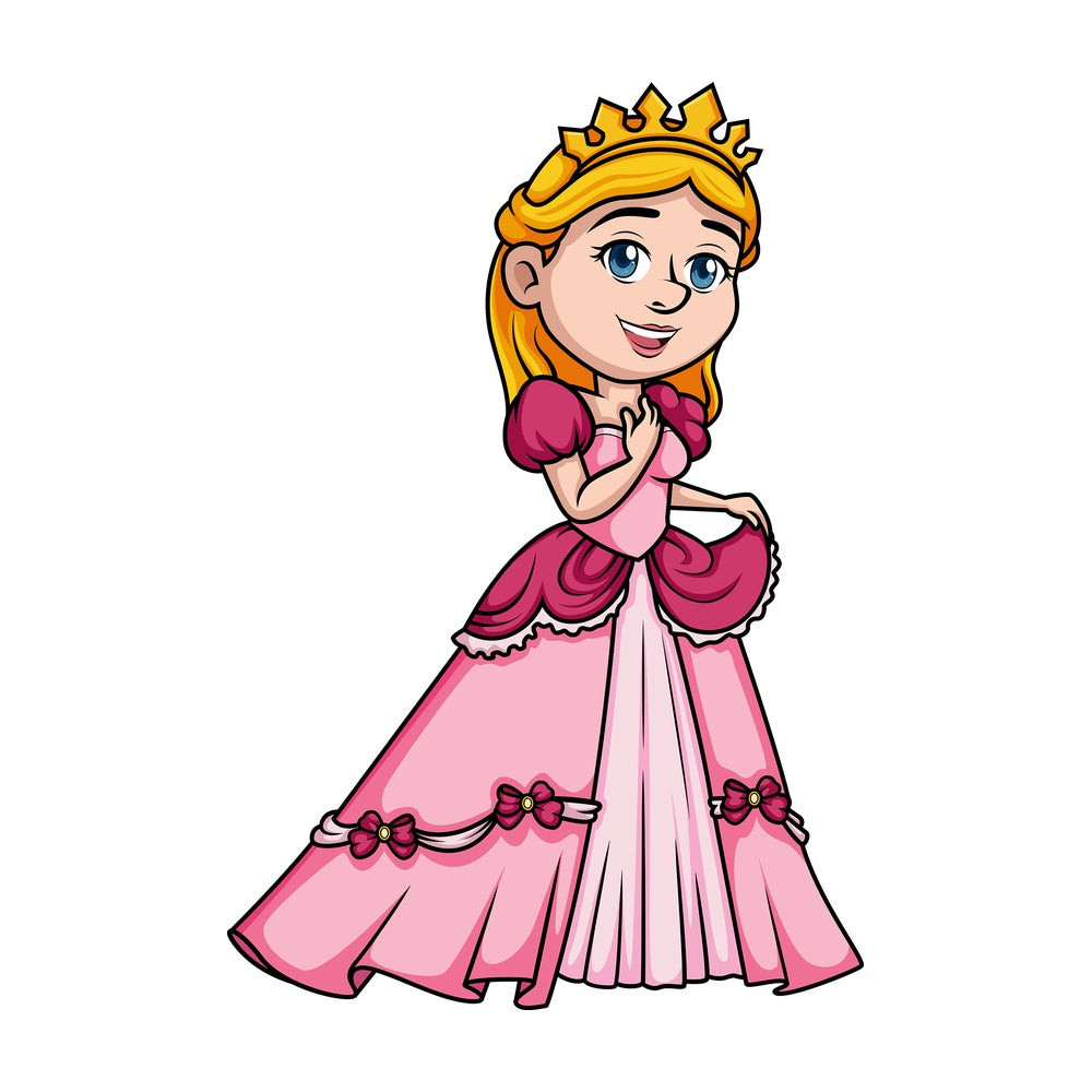 Princess in love. PNG - JPG and vector EPS (infinitely scalable). Image isolated on transparent background.