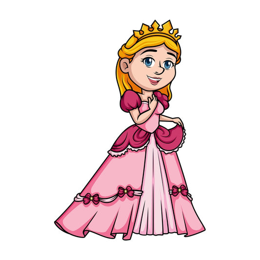 Princess in love. PNG - JPG and vector EPS (infinitely scalable). Image isolated on transparent background.
