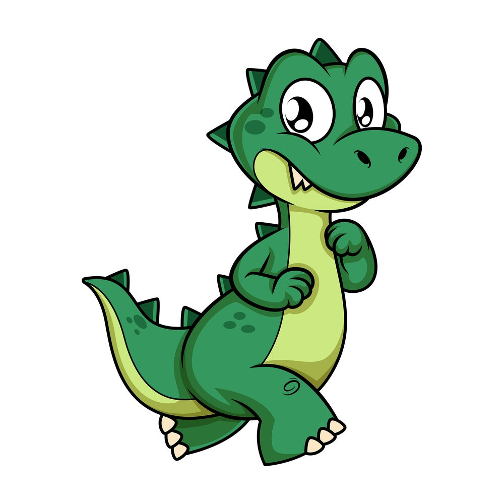 Green dinosaur walking. PNG - JPG and vector EPS (infinitely scalable).