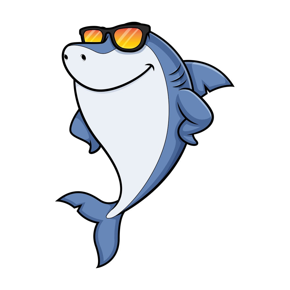 Cool shark. PNG - JPG and vector EPS (infinitely scalable).