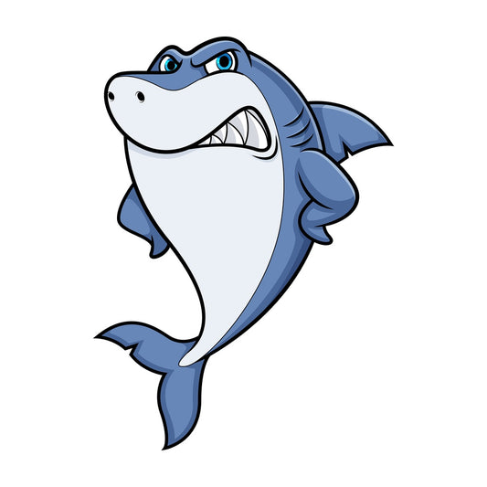 Angry shark. PNG - JPG and vector EPS (infinitely scalable).