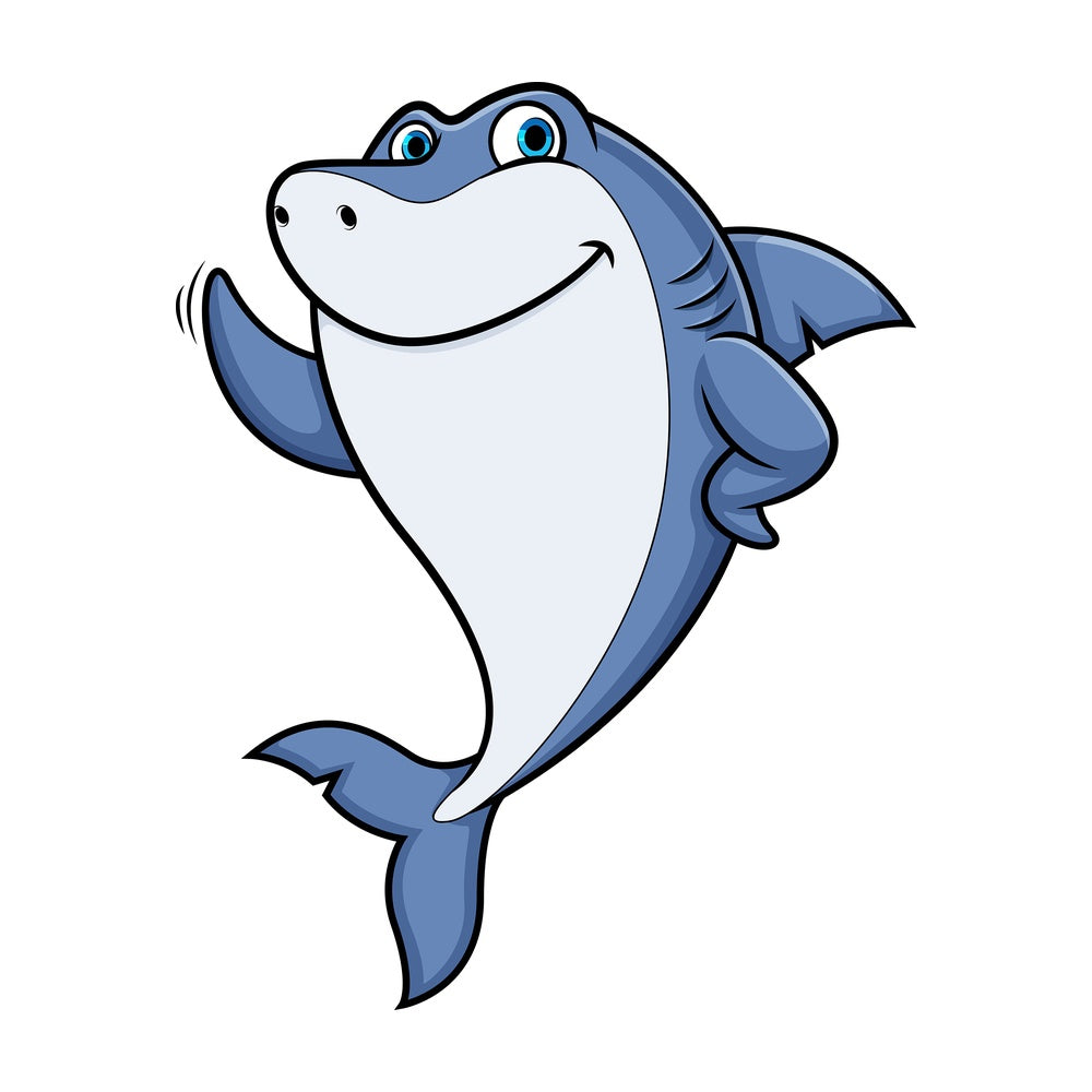 Friendly shark. PNG - JPG and vector EPS (infinitely scalable).