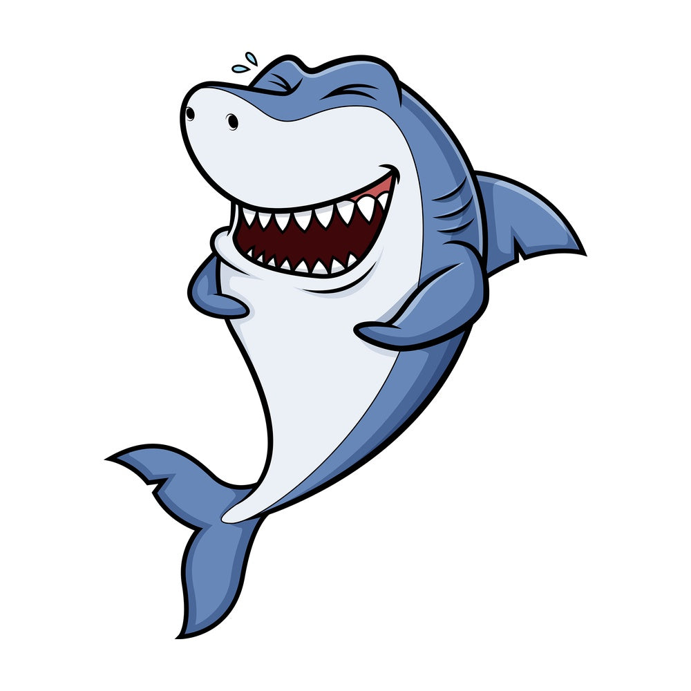 Laughing shark. PNG - JPG and vector EPS (infinitely scalable).
