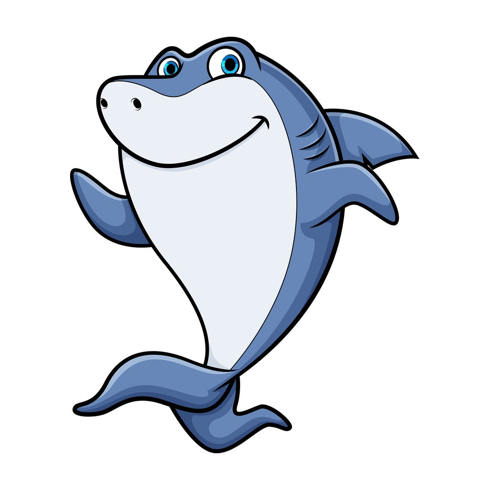 Running shark. PNG - JPG and vector EPS (infinitely scalable).