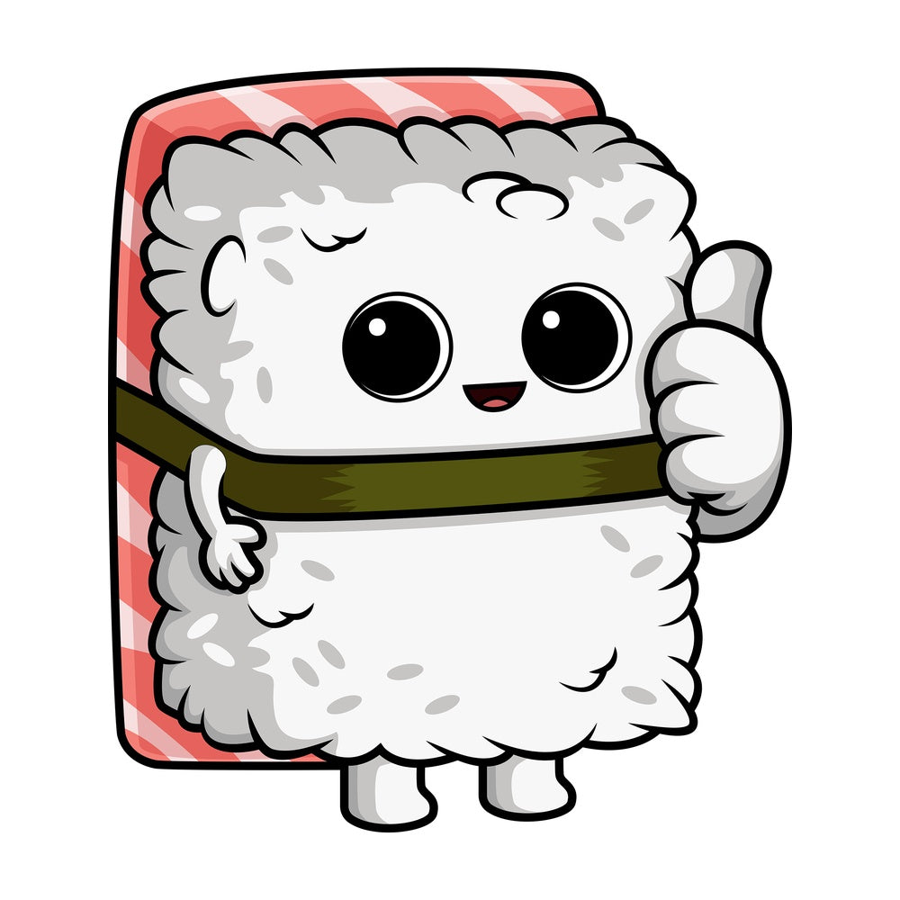 Sushi character thumbs up. PNG - JPG and vector EPS (infinitely scalable).