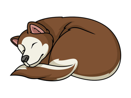 Alaskan malamute sleeping. PNG - JPG and vector EPS (infinitely scalable).