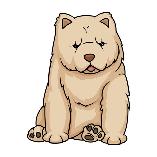 Cute chow chow puppy. PNG - JPG and vector EPS (infinitely scalable).
