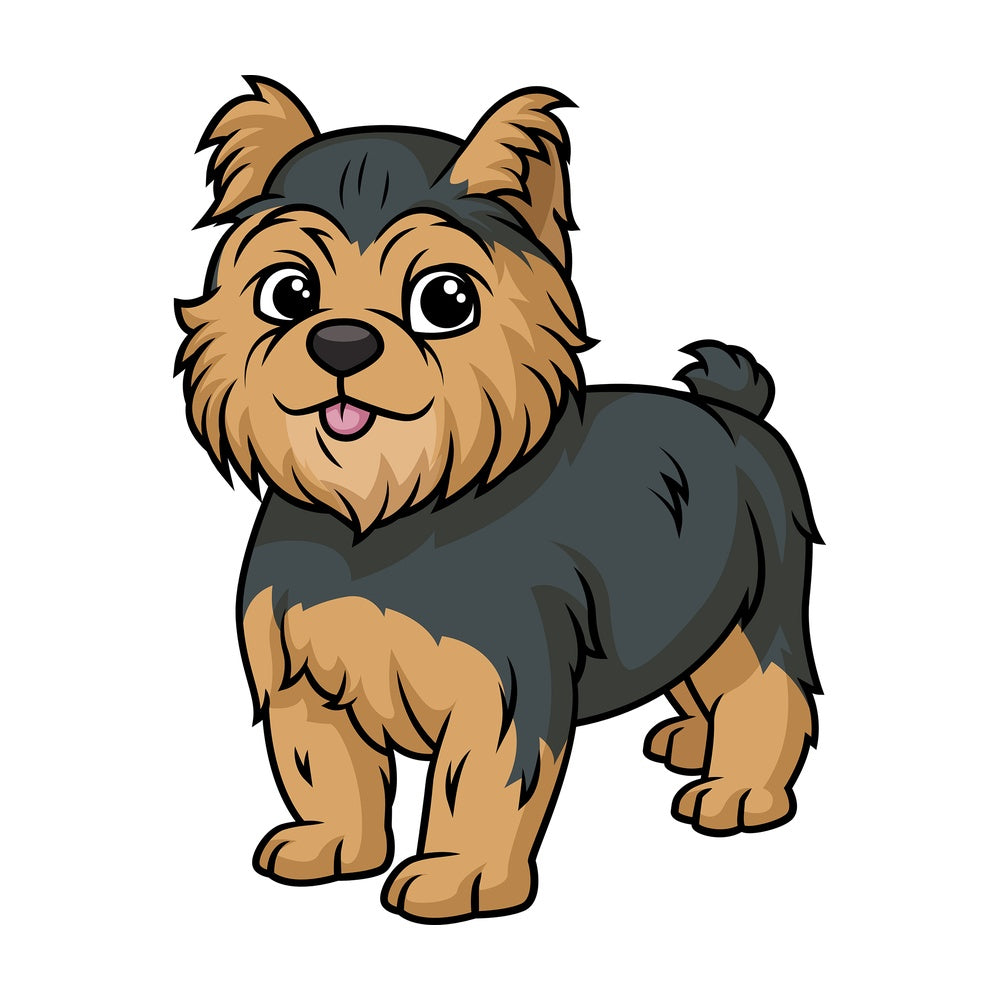 Cute yorkshire terrier puppy. PNG - JPG and vector EPS (infinitely scalable).