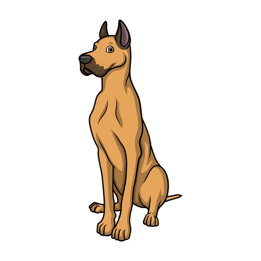 Obedient fawn great dane. PNG - JPG and vector EPS (infinitely scalable).