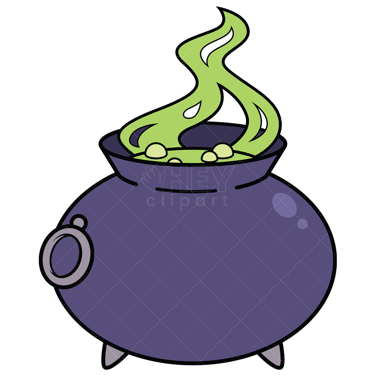 Royalty-free vector illustration of a witch boiling cauldron.