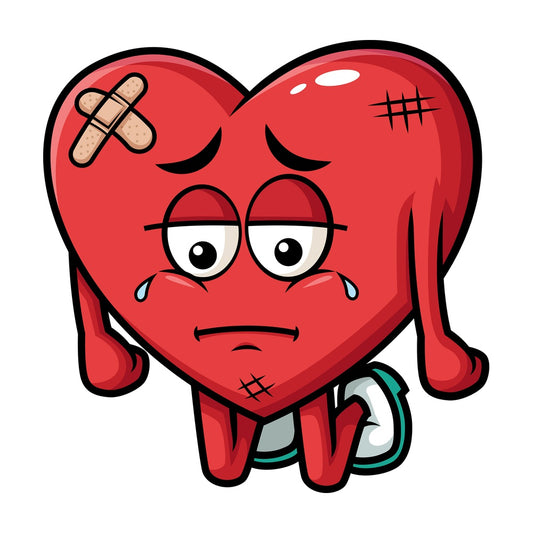 Weak heart. PNG - JPG and vector EPS (infinitely scalable). Image isolated on transparent background.