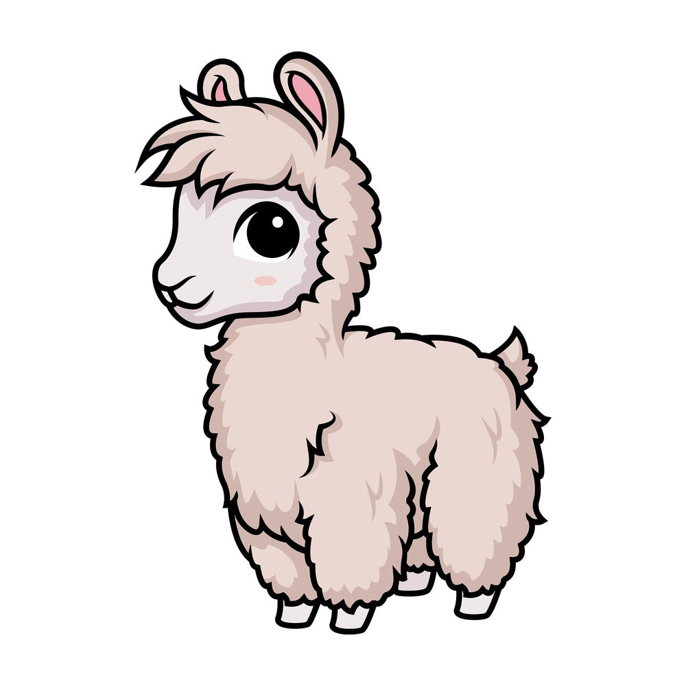 Chibi kawaii llama. PNG - JPG and vector EPS (infinitely scalable).