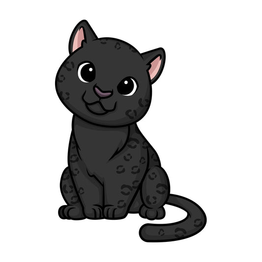 Chibi kawaii black panther. PNG - JPG and vector EPS (infinitely scalable).