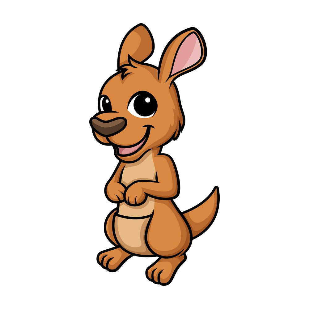 Chibi kawaii kangaroo. PNG - JPG and vector EPS (infinitely scalable).