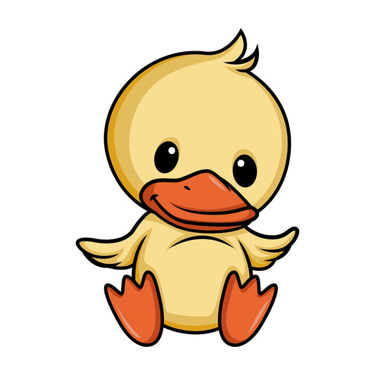 Chibi kawaii duck. PNG - JPG and vector EPS (infinitely scalable).