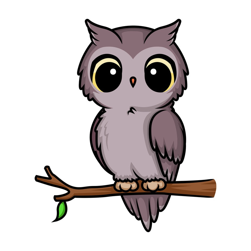 Chibi kawaii owl. PNG - JPG and vector EPS (infinitely scalable).