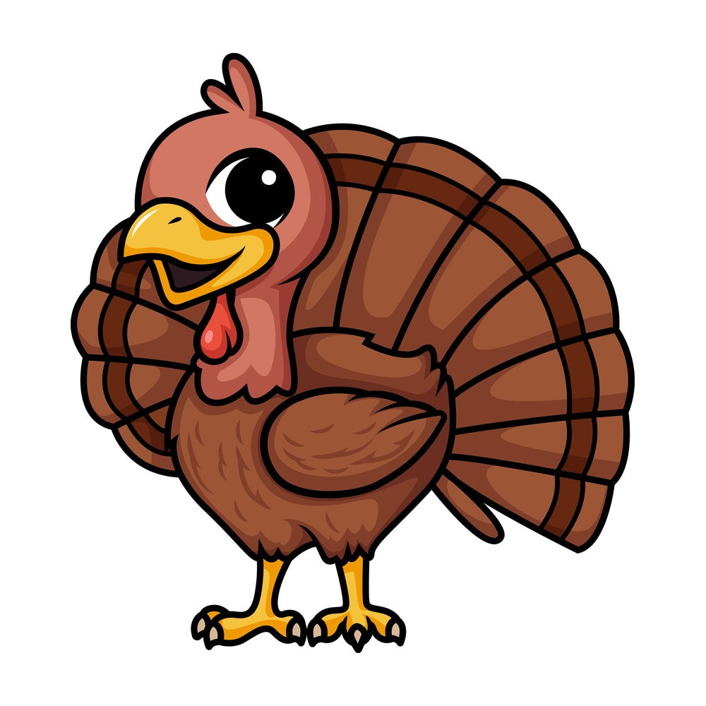 Chibi kawaii turkey. PNG - JPG and vector EPS (infinitely scalable).