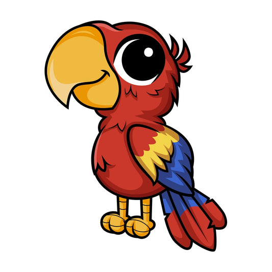 Chibi kawaii macaw parrot. PNG - JPG and vector EPS (infinitely scalable).