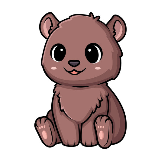 Chibi kawaii bear. PNG - JPG and vector EPS (infinitely scalable).