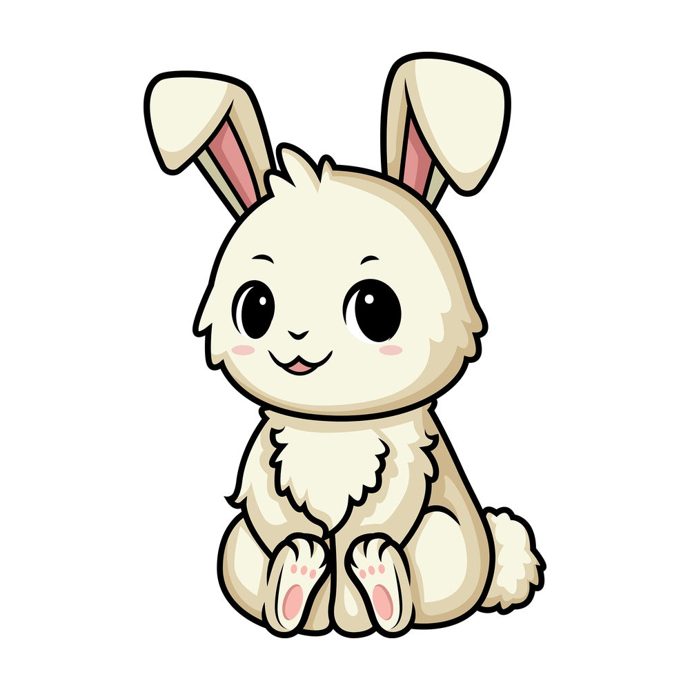 Chibi kawaii bunny. PNG - JPG and vector EPS (infinitely scalable).