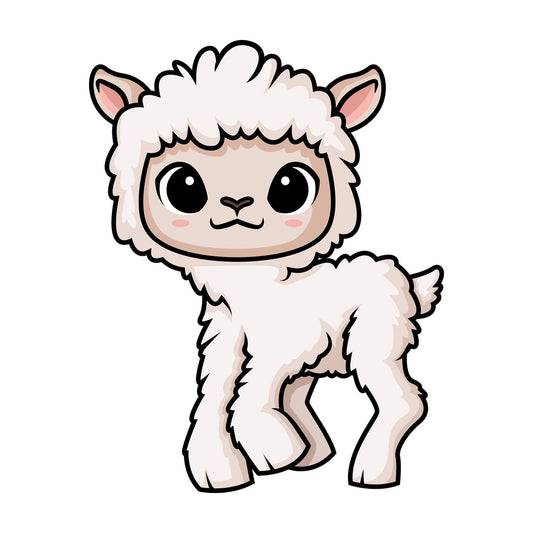 Chibi kawaii sheep. PNG - JPG and vector EPS (infinitely scalable).