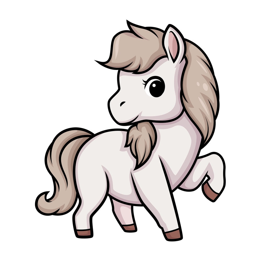 Chibi kawaii horse. PNG - JPG and vector EPS (infinitely scalable).