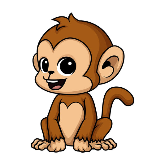 Chibi kawaii monkey. PNG - JPG and vector EPS (infinitely scalable).