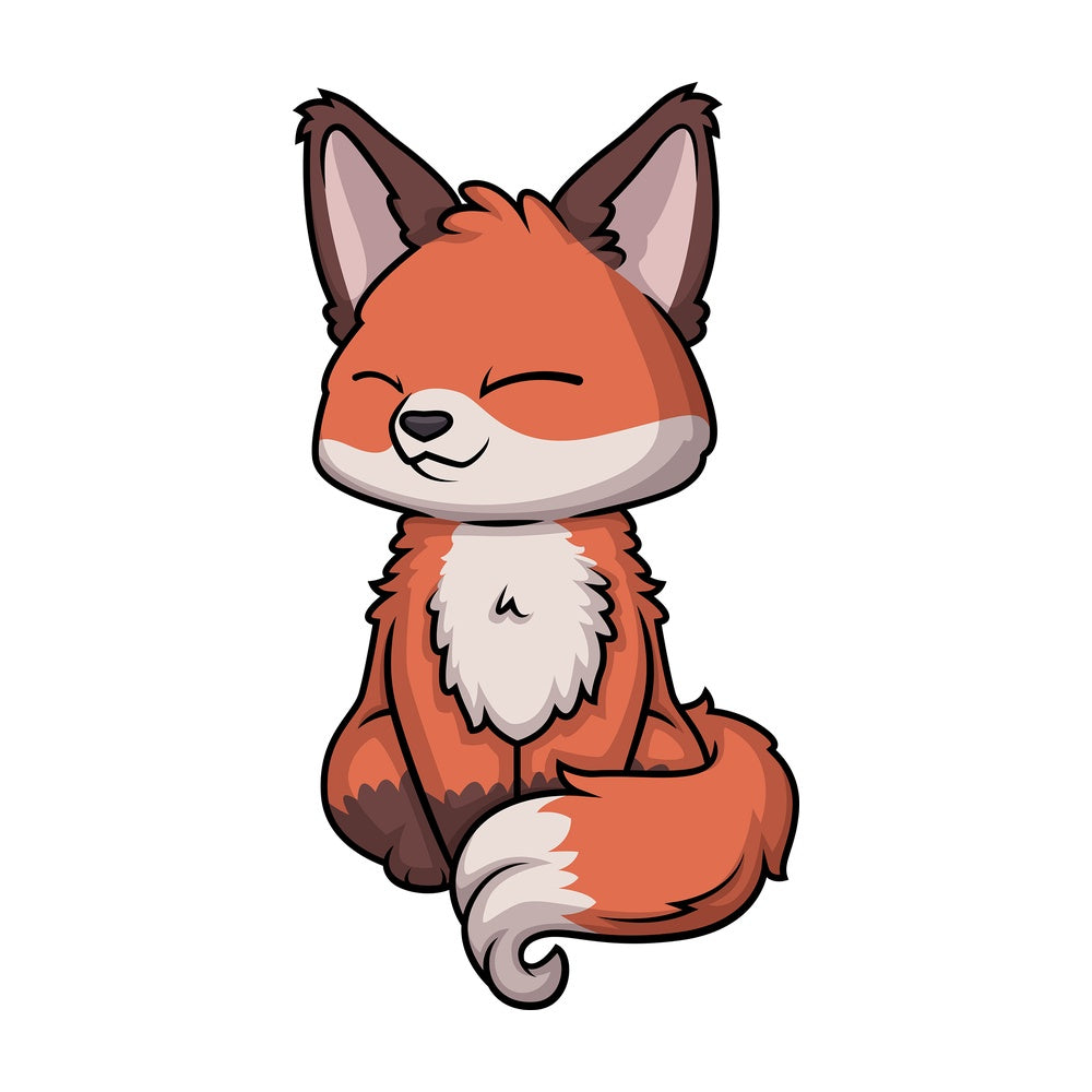 Chibi kawaii fox. PNG - JPG and vector EPS (infinitely scalable).