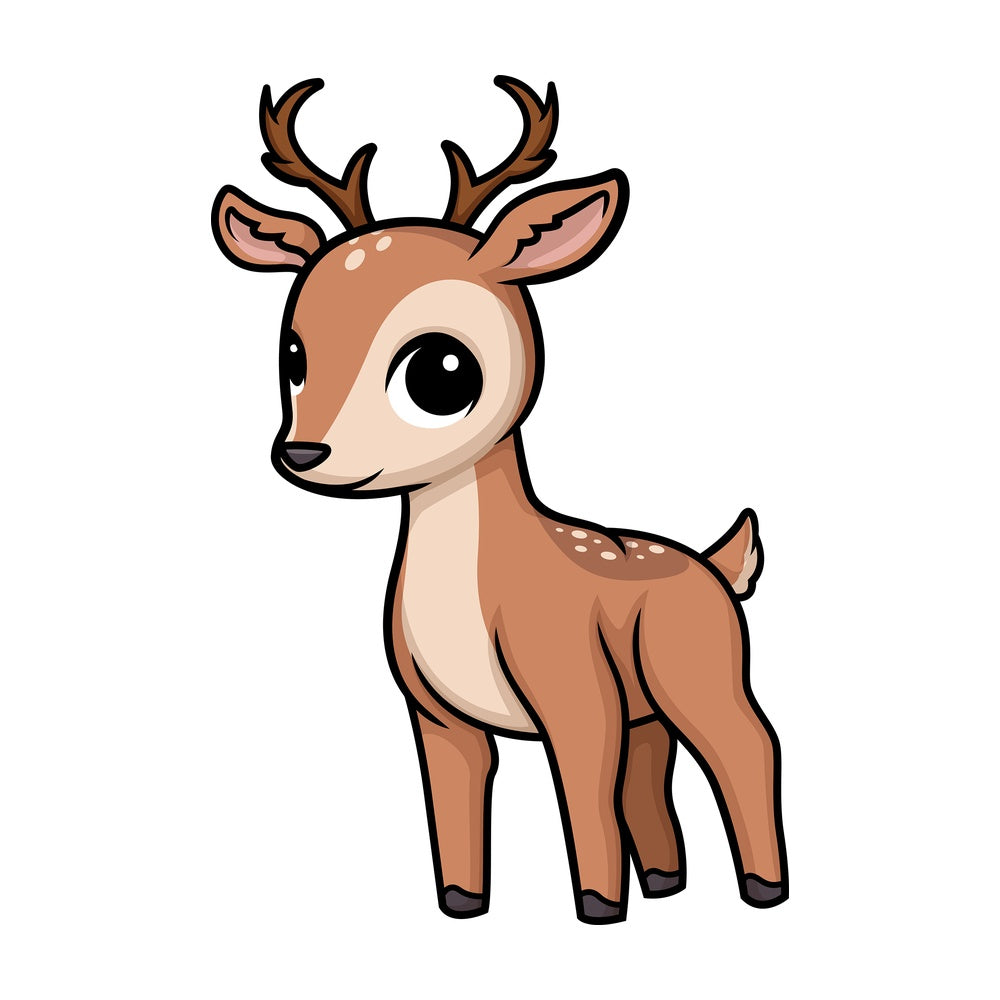Chibi kawaii deer. PNG - JPG and vector EPS (infinitely scalable).